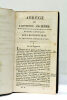 ABRÉGÉ DE L'HISTOIRE ANCIENNE, en particulier de l'Histoire Grecque, suivi d'un abrégé de la Fable; à l'usage des élèves de l'école Royale Militaire. ...