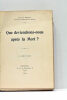 Que deviendrons-nous après la mort ? 5e édition.. MOREUX (Abbé Th.).