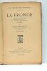 La Fronde. Conférence prononcée à la "Société des Conférences" en 1931. Avec huit gravures.. MADELIN (Louis).