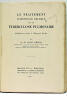 Traitement (le) scientifique pratique de la Tuberculose pulmonaire. Conférences faites à l'Hôpital Necker.. RÉNON (Louis).