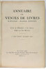 Annuaire des ventes de Livres Manuscrits -- Reliures Armoriées. Guide du Bibliophile et du Libraire. 5e Année (Octobre 1923-Juillet 1924).. DELTEIL ...