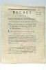 DÉCRET DE LA CONVENTION NATIONALE, DU 12 JANVIER 1793, L'AN 2E DE LA RÉPUBLIQUE FRANÇOISE, PORTANT QU'IL N'Y A PAS LIEU À INCULPATION contre les ...