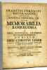 Epistola Itineraria VIII. Sisten Memorabilia Bambergensia... BRÜCKMANN (Franz Ernst).