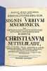 Epistola Itineraria XLIX de signis urbium mnemonicis ad virum excellentissimum, consultissimum atqye doctissimum dom. Christianum Nettelbladt…. ...