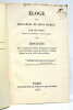 Éloge de Bernardin de Saint-Pierre. Discours qui a remporté le Prix d'éloquence proposé par l'Academie royale des Saciences, Belles-Lettres et Arts de ...