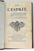 De l'Esprit.. HELVETIUS (Claude Adrien).