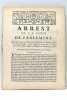 ARREST de la Cour de Parlement qui ordonne que tous Marchands faisant débit de Poudre, Fusées et autres Artifices, seront tenus de se retirer hors des ...