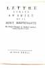 LETTRE ecrite au sujet de la mort surprenante du Garçon Chirurgien de Monsieur Lombard, nommé Jean de la Croix.. 