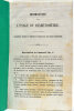 Instruction sur l'usage du diabétométre. Instrument destiné à mesurer le sucre dans les urines diabétiques.. ROBIQUET (E.).