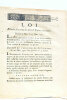 LOI relative à la vente des Sels et Tabacs nationaux. Donnée à Paris, le 25 Mars 1792.. (TABAC) 