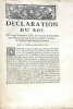 DECLARATION du Roy qui règle la manière d'élire des Tuteurs et Curateurs aux Mineurs qui ont des biens situés en France et d'autres situés dans les ...
