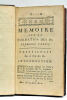 Deux mémoires sur la formation des os, fondés sur des expériences.. HALLER (Albrecht von).