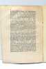 LETTRES PATENTES du Roy données à Paris le 5 Décembre 1719. Concernant tous Commis, Capitaines, Gardes et autres Employés des Fermes.. 