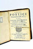 Lusus Poetici Allegorici, sive Elegiae Oblectandis, animis et modibus informandis accomodatae. In tres Libros, aut Decurias tributa.. SAUTEL ...