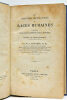 Des caractères physiologiques des Races Humaines considérés dans leurs rapports avec l'Histoire. Lettre à M. Amédée Thierry.. EDWARDS (William).