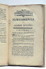 Fundamenta et Termini Botanici cogesta secundum methodum et ad ductum Cel. Eq. Car. à Linné. In usum Praelectionum Theoreticarum.. MARTER (F.J.).