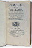 Vœux d’un Solitaire, pour servir de suite aux Etudes de la Nature.. SAINT-PIERRE (Jacques Henri Bernardin de).