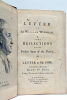 A Letter to Sir William Windham. II. Some Reflections on the Present State of the Nation. III. A Letter to Mr. Pope.. BOLINGBROKE (Henry John).