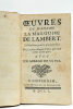 Œuvres, rassemblées pour la première fois. On y a joint diverses Pièces qui n'ont point encore paru. Avec un Abrégé de sa Vie.. LAMBERT (Anne Thérèse ...