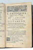 Airs Notez des Cantiques sur l'Histoire de l'Ancien et du Nouveau Testament, et sur le fruit qu'on en doit tirer.. PELLEGRIN (Abbé).