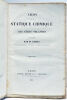 Leçon sur la Statique Chimique des Etres Organisés.. DUMAS (Jean Baptiste).