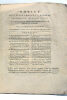 Notice d’un Livre imprimé à Bamberg en 1462, lue à l’Institut National.. (Incunables) CAMUS (Antoine Gaston).