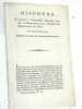 Discours prononcé à l'Assemblée Nationale, par M.  La Rochefoucauld, président du département de Paris. Du vendredi 30 mars 1792.. LA ROCHEFOUCAULD ...