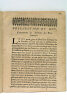 DECLARATION DY ROY, concernant les Alimens des Prisonniers. Registrée en Parlement le 19. Ianvier 1680.. 