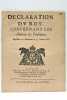 DECLARATION DY ROY, concernant les Alimens des Prisonniers. Registrée en Parlement le 19. Ianvier 1680.. 