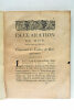 DECLARATION DU ROY. Donnée à Paris le 3e jour de May 1722. Concernant les Faillites et Banqueroutes.. 