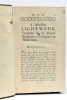 Fables Nouvelles divisées en quatre Livres. Traduction libre de l'Allemand.. LICHTWEHR (Magnus-Gottfried).