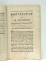 Dissertation sur la Phthisie Pulmonaire Héréditaire.. AGUIAR (Jean).