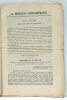 La Médecine Contemporaine. Paraissant le 1er et le 15 de chaque mois. Sixième année. N·1. 1er Janvier 1864.. DUVAL (Émile).