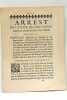 ARREST de la Cour de Parlement, Aydes et Finances de Dauphiné du 14 aoust 1736 portant inhibitions et défenses à tous Imprimeurs-Libraires de cette ...