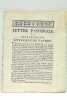 Lettre Pastorale de Monseigneur l'evêque de Vannes.. BERTIN (Charles-Jean de).