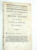 Corps Législatif. Conseil des Cinq-Cents. Motion d'Ordre sur les Prisons, Séance du 24 thermidor an 4.. PASTORET (Emmanuel).