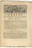ARREST DU CONSEIL D'ETAT PRIVE DU ROY, qui renouvelle les défenses portées par les précédents Arrêts et Règlemens, à tous Imprimeurs de Paris, et ...