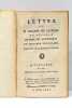 Lettre en réponse au mémoire académique de monsieur Dubernard, sur les Inoculations pratiquées à Toulouse.. MAZARS DE CAZELLES (François).