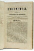 L'Impartial. Journal de l'enseignement des Sours-Muets. Tome 1 Première année.. PUYBONNIEUX (J. B.) et VOLQUIN (H.).