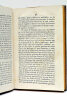 Historia de Hipólito, conde de Duglas. Tomo I. Madrid, Imprenta de Boix, 1838. RELIÉ AVEC : 2). Historia de Hipólito, conde de Duglas. Tomo II. ...