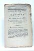 Rapport sur la première formation du tableau des hommes de loi, et les dépens ou frais judiciaires.. PISON DU GALLAND (A.F.).