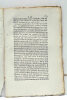 Discours sur la situatoin intérieure et extérieure de la République.. BOISSY-D'ANGLAS (François-Antoine de).