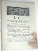 LOI RELATIVE AUX ARMEMENS des vaisseaux destinés pour le Commerce des Isles et Colonies Françoises.. 