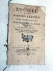 L'École des Amours Grivois, opéra comique-ballet. Divertissement flamand, en un acte. Par Mrs F.D.L.G. et L.S. A Paris, chez Prault fils, 1744. RELIÉ ...