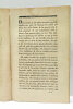 COPIE du Manifeste attribué à Louis-Joseph de Bourbon, dit Condé.. CONDÉ (Louis-Joseph, Duc de Bourbon, Prince de).