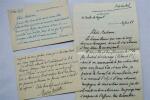 Maurice HERBETTE belles cartes & lettre autographes manuscrites. Maurice HERBETTE