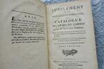 SUPPLÉMENT A LA BIBLIOGRAPHIE INSTRUCTIVE ou CATALOGUE DES LIVRES DU CAB. GAIGNAT 