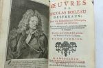 BOILEAU DESPRÉAUX, Nicolas OEUVRES DE NICOLAS BOILEAU DESPRÉAUX. Avec des éclaircissemens historiques, donnez par lui-même. Nouvelle édition. et ...