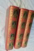 "BOCCACE Le Décaméron Paris, Jean de Bonnot, 1990. 3 volumes fort in 8°, belle reliure plein cuir, plats ornés en encadrement de 12 figurines avec le ...