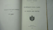 DEREME (Tristan) Arabesques sous l'azur, ou le destin des poètes. Monaco, Société de Conférences, 1925. In-8, 41 pp. Broché. Edition originale ...